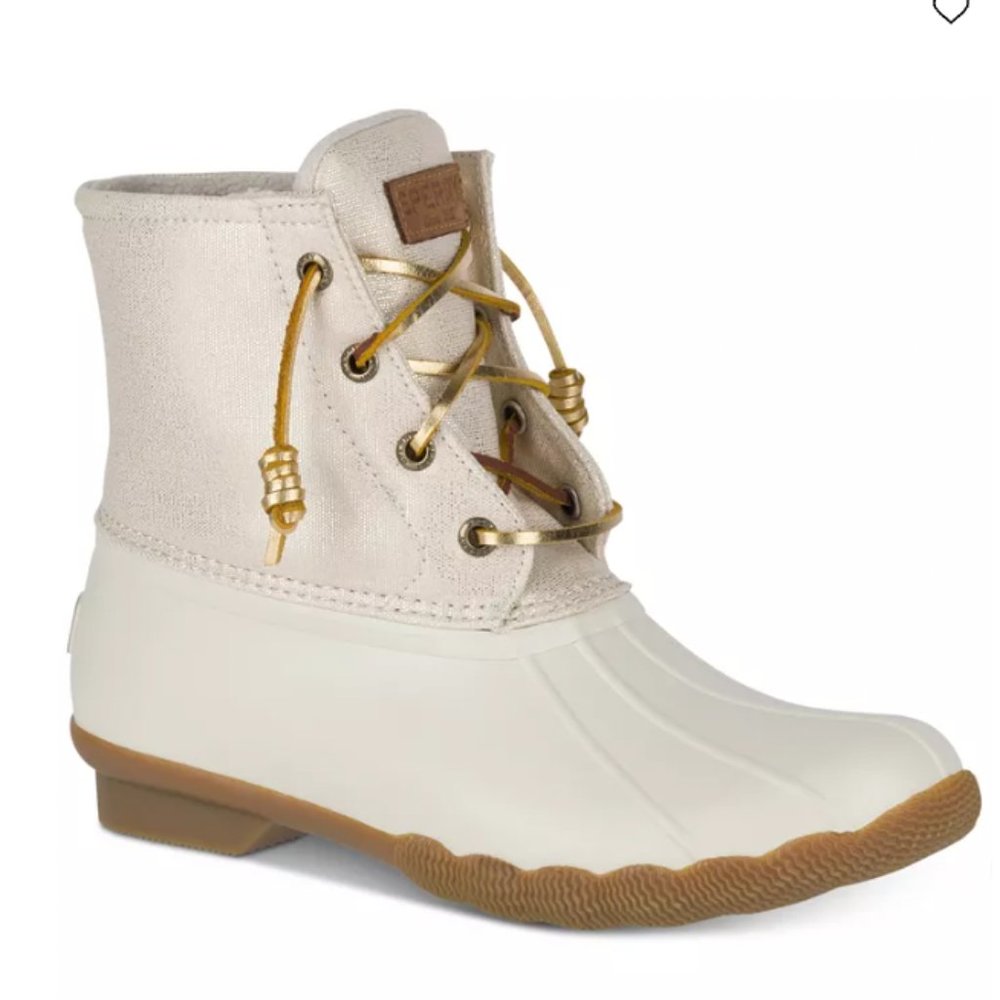 Sperry Sparkle Oat/gold Boots